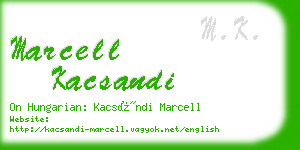 marcell kacsandi business card